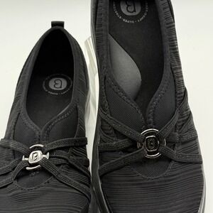 Bzees Slip On Shoes Women 9 Black Stretch Washable Comfort Casual Flat Glee